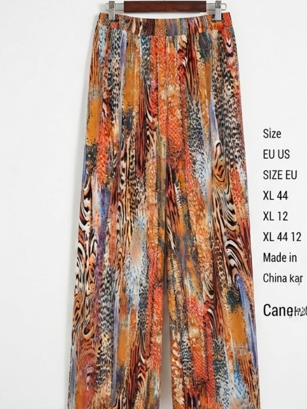 SHEIN Women's Wide-Leg Animal Print Skirt - Orange Multi
